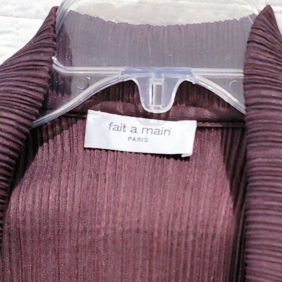fait a main PARIS Fortuny Burgundy Jacket Sz 8 - Picture 7 of 7